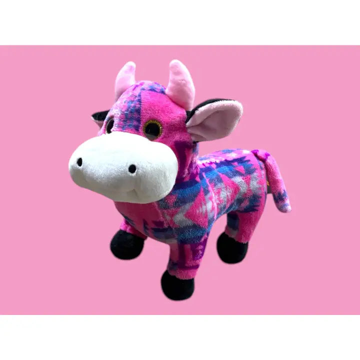 PSACO-1 - Plush Stuffed Standing Cow in Assorted Colors