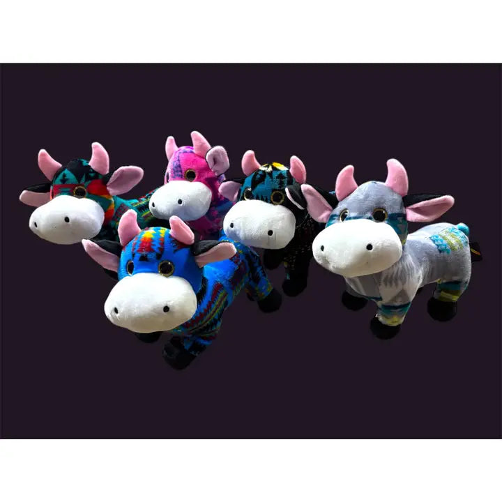 PSACO-1 - Plush Stuffed Standing Cow in Assorted Colors